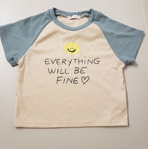 everything will be fine crop tee